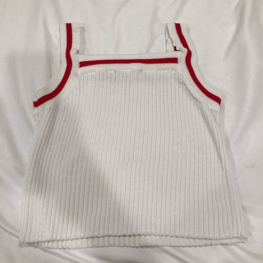 white tank top
